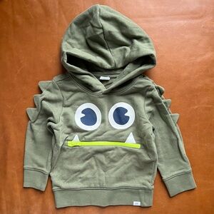 GAP Baby Critter Olive Green Hoodie, 3T